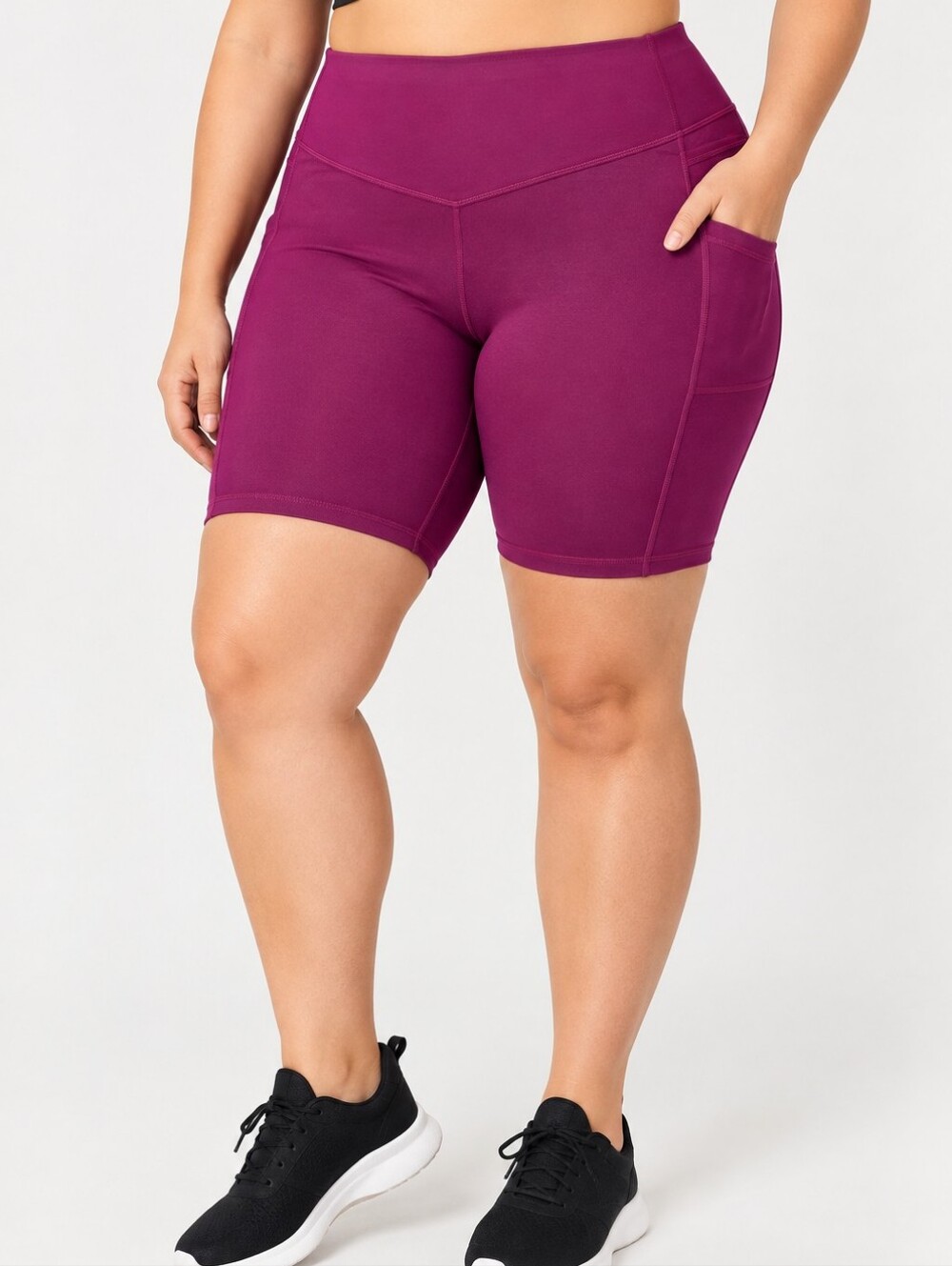 Torrid Performance Core Dark Purple Banded Active Bike Shorts — Size 2 / 2X — NW
